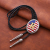 Alphabet Q Bolo Tie Men's Bolo Tie American Flag Tie