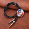 Alphabet Q Bolo Tie Men's Bolo Tie American Flag Tie