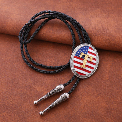 Alphabet T Bolo Tie Fashion National Flag Bootlace Bolo