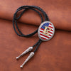 American National Flag Tie Bolo Alphabet E Bolo Tie