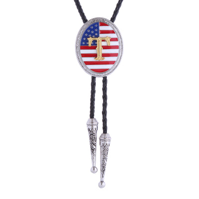 Alphabet T Bolo Tie Fashion National Flag Bootlace Bolo