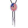 Alphabet Q Bolo Tie Men's Bolo Tie American Flag Tie