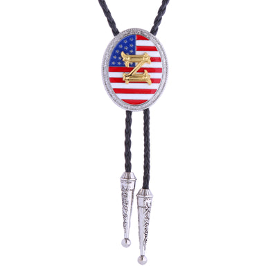 Alphabet Z Bolo Tie Formal Western Tie National Flag Bolo