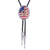 Alphabet O Bolo Tie American National Flag Necklace