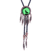 Dreamcatcher Style Wolf Bolo Necklace Formal Western Tie