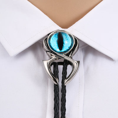 Devil's Eyes Blue Bolo Tie Vintage Boloties Necklace Tie