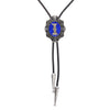 Alphabet I Bolo Tie Cool bootlace tie Western Tie Blue