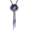 Wolf Bolo Tie Mens Western Bolo Ties Red Cowboy Bolo