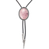 Women's Pink Bolo Tie Necklace Crystal Bolo Tie Necklace