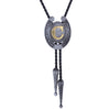 Horseshoe Bolo Tie Alphabet C Western Mens Bolo Tie