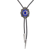 Alphabet O Bolo Tie Suit Bolo Tie Formal Tie Blue Necklace