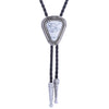 White Turquoise Tie Stone Bootlace Tie Women's Stone Bolo