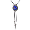 Alphabet Q Bolo Tie Antique Formal Bolo Tie Blue Bolo Tie