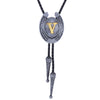 Horseshoe Bolo Tie Alphabet V Boloties Men Western Ties