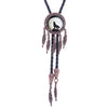 Dreamcatcher Style Wolf Bolo Necklace Formal Western Tie