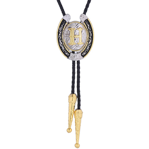 Horseshoe Bolo Tie Alphabet H Bolo Tie Bolo Tie Wedding