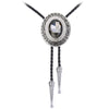 Rhinestone Bolo Tie Bolo Necktie Glass Stone Unique White Bolo