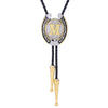 Horseshoe Bolo Tie Alphabet M Bolo Tie Mens Bolo Tie