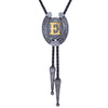 Horseshoe Bolo Tie Alphabet E Bowlow Tie Mens Bolo