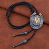 Horseshoe Bolo Tie Alphabet V Boloties Men Western Ties