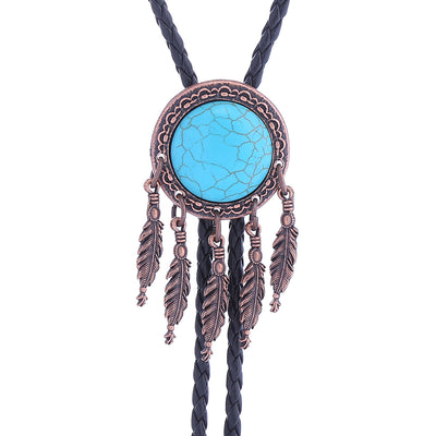 Dreamcatcher Men's Turquoise Bolo Tie Formal bowler tie