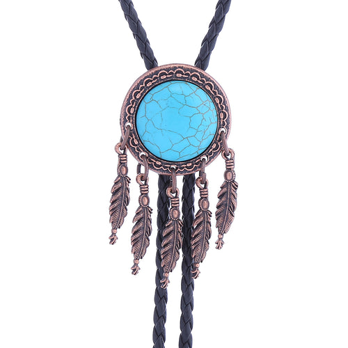 Dreamcatcher Men's Turquoise Bolo Tie Formal bowler tie