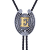 Horseshoe Bolo Tie Alphabet E Bowlow Tie Mens Bolo