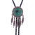 Dreamcatcher Style Green Malachite Bolo Tie Mens Bolo