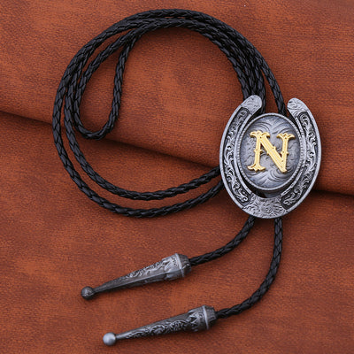 Horseshoe Bolo Tie Alphabet N Cool Western Bolo Ties