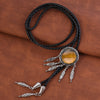 Antique Bolo Tie Brown Tiger's Eye Dreamcatcher Tie