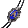 Alphabet A Bolo Tie Boloties Mens Bolo Tie Blue Tie