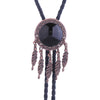 Dreamcatcher Style Black Agate Bolo Tie Men's Wedding Tie