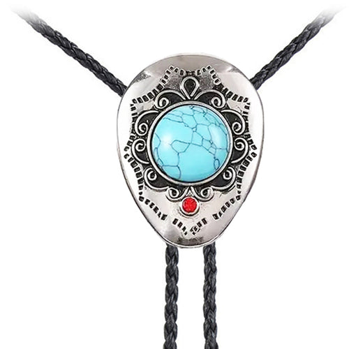 Water Drop Shape Bolo Tie Men's Turquoise Best Cowboy Tie