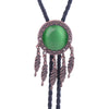 Dreamcatcher Style Green Cat's Eye Bolo Tie Green Bolo Tie