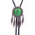 Dreamcatcher Style Green Cat's Eye Bolo Tie Green Bolo Tie