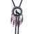 Dreamcatcher Wolf Bolo Tie Western Mens Necklace