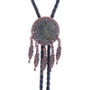 Dreamcatcher Style Stone Bolo Ties Black bowler tie