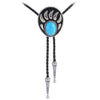 Bear Claw Bolo Tie Men's Turquoise Black Cowboy Tie