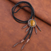 Dreamcatcher Style Tiger's Eye Bolo Suit Brown Tie