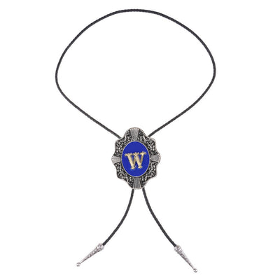 Alphabet W Bolo Tie Best bootlace tie Formal Bolo Tie Blue