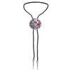 Skull Bolo Tie Mens Western Bolo Tie Cowboy Red Bolo