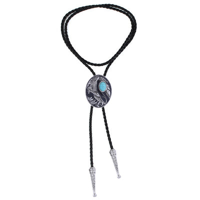 Eagle Bolo Tie Men Western Tie Black Cowboy Necklace