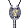 Horseshoe Bolo Tie Alphabet Y Necktie Men Western Tie