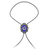 Alphabet G Bolo Tie Modern Bolo Formal Western Tie Blue