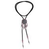 Dreamcatcher Style Stone Bolo Ties Black bowler tie