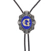 Alphabet G Bolo Tie Modern Bolo Formal Western Tie Blue