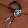 Blue Bolo Necklace Men's Turquoise Bolo Tie Goth Bolo