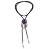 Dreamcatcher Style Black Agate Bolo Tie Men's Wedding Tie