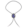 Alphabet O Bolo Tie Suit Bolo Tie Formal Tie Blue Necklace