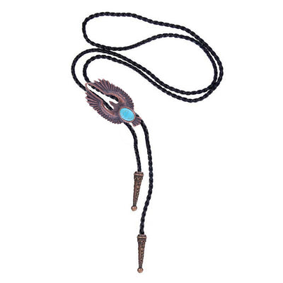 Eagle Bolo Tie Men Western Tie Cowboy Bolo Red Metal